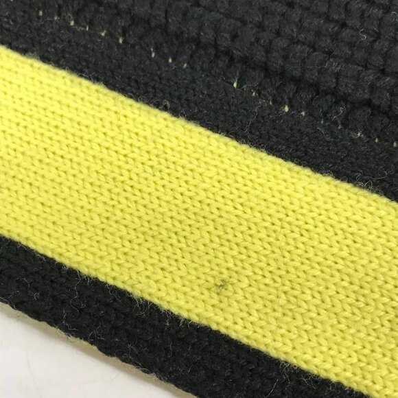 Auth LOUIS VUITTON MP2238 Snood Logo Bicolor Scarf wool Black/yellow - Picture 11 of 16